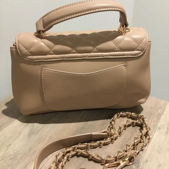 L.T.L. London Quilted Crossbody Bag Gold-tone Turnlock Closure L.T.L. Tag NWOT - Picture 3 of 6